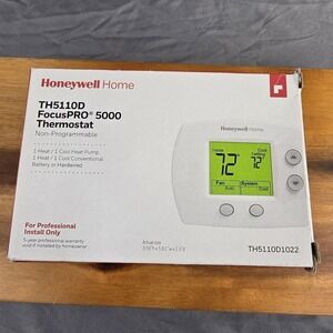 Honeywell TH5110D1022 FocusPRO 5000 Digital Thermostat 1 Heat/1 Cool New OB